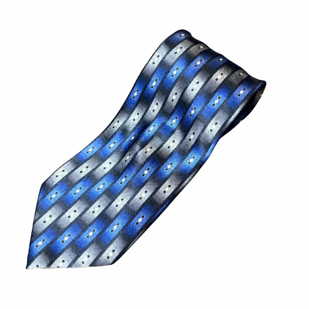 Vintage Cocktail Collection Silk Tie "Beer" Microscopic Art Deco Burgundy